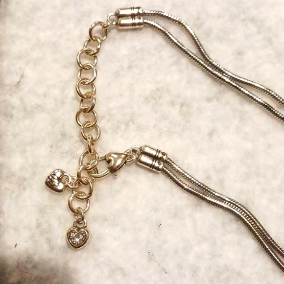 Brighton Double Chain Heart & Daisy Necklace - Picture 4 of 6